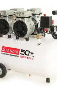 پمپ باد ۵۰ لیتری سایلنت ۴ سیلندر محک
