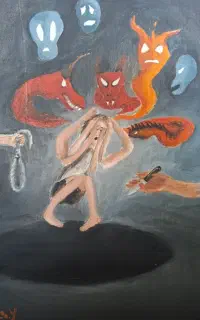 نقاشی ذهنی رنگ روغن