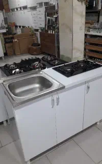 ست کابینت ظرفشویی با گاز دوشعله