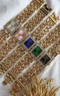 ساعت Guess بند کارتیر دو ردیفه دور نگین ژاپنی