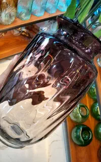 گلدان شیشه‌ای دکوراتیو مدل آمبره قهوه‌ای