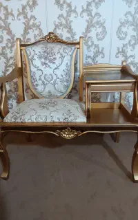 میز تلفن با چوب گردو