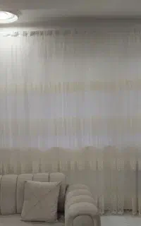 دو عدد چوب پرده و پرده