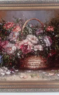 تابلو فرش چله ابریشم
