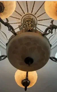 لوستر برنزی اصل اصل 5 شعله.