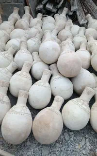 جهله و گراشی سفالی کدوک ، کوزه اب ، کندوک
