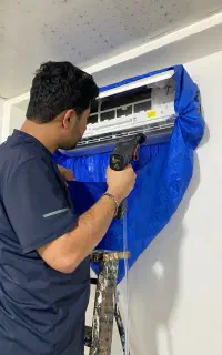 نصب ، سرویس و جابجایی اسپلیت سید تخت دار بومی قشم
