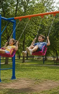 تاب بازی پارکی فضای بازپلی اتیلن/سبدی کجاوه و ...