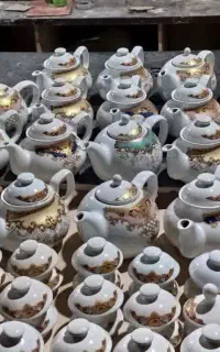 جشنواره تابستانه زیبا تفلون قوری چینی فقط175