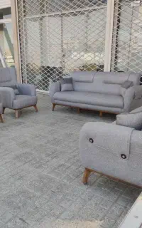 مبل راحتی مانلی رنگ بندی طوسی