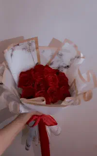 دسته گل روبانی