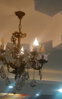 لوستر برنجی ۳شاخه ۶شعله