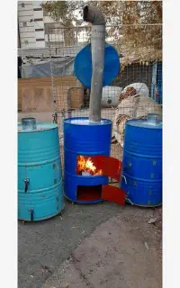 بخاری بشکه ای چوب سوز