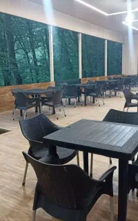 میز صندلی حصیری بافت کافه رستوران غذا خوری کبابی