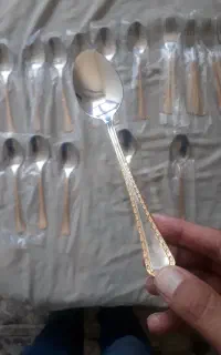 دو دست قاشق چنگال استیل