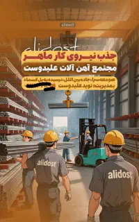 کارگر ساده در آهن فروشی