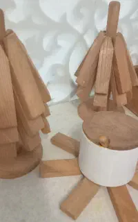 زیر قابلمه چوبی طرح درختی