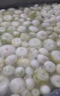 پیاز پوسته گرفته گرم و منجمد