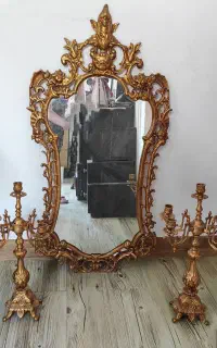 آیینه شمعدان در حد نو