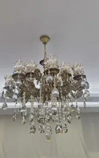 ۲ عددلوستر برنز شرکتی پر کار ۸شاخه دوبل ۱۶شعله