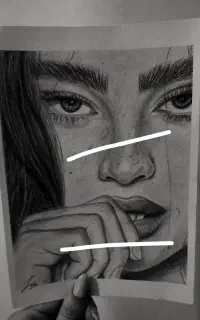 طراحی چهره سیاهقلم