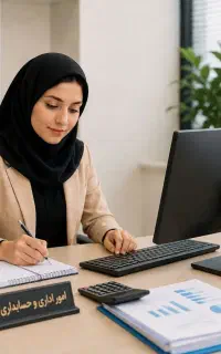کارمند دفتری خانم، آشنا به حسابداری