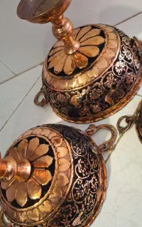سرویس سه تیکه مسی قلمزنی کاردست