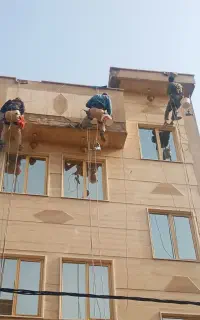 پیچ رول پلاک سنگ نما نصب سنگ افتاده