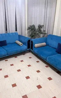 مبل ۷ نفره با عسلی تمام چوب