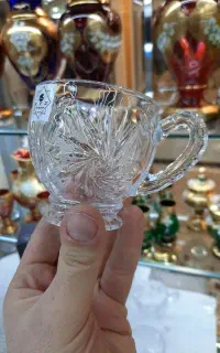 استکان خورشیدی ۳ گل تراش دست