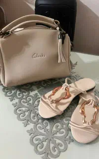 ست کیف و کفش کرم باهم نو و آک
