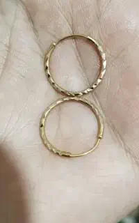 یک جفت گوشواره حلقه ای