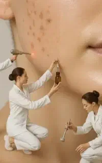 آرایش برداشت خال کک مک خال گوشتی و