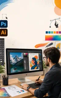 اموزش photoshop  و Adobe IIIustrator