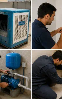 تعمیر نصب سرویس کولر آبی آبگرمکن، پمپ آب ولوله‌کشی