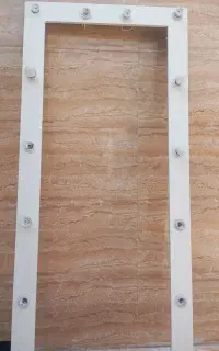 قاب آینه چوبی چراغ دار
