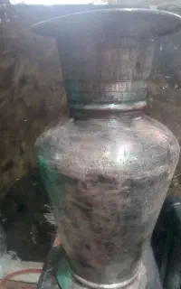 گلدان مسی قاجاری تمام چکش