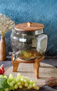کلمن شیشه ای استند کیک بانکه بلور گلدان ظروف