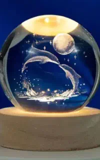 گوی چراغ خواب مدل دلفین عاشق