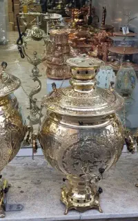 سماور برنجی بزرگ ۲۵ / ۵۰ / ۸۰لیتر