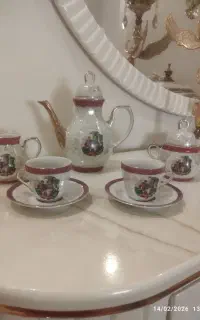 نیم ست قهوه خوری لیلی و مجنون ژاپن قدیمی