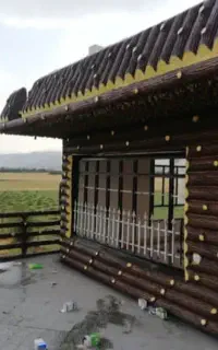سیمانکاری طرح سنگ و چوب