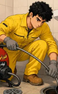 لوله باز کنی فاضلاب با فنر برقی