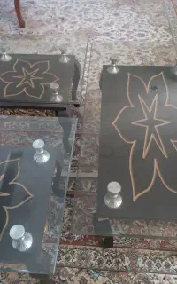 میز جلو مبلی با دوتا میز عسلی