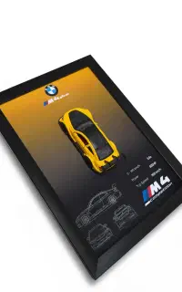 تابلو دکوری سه‌بعدی BMW M4 مناسب هدیه و کلکسیون