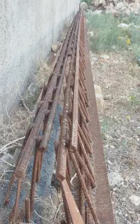 تیرچه فلزی فولاد بافت تقویت شده .هفت مترو چهل سانت
