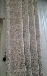 پنل پرده نگین دار مدل شیک عید خریدمش