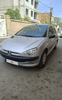 پژو 206تیپ2مدل1384رنگ نقره ای