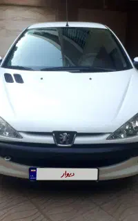 پژو ۲۰۶ tu5 صندوق دار ۹۷ سفید بی رنگ کم کار