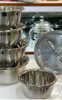 سرویس لگن استیل ۶پارچه رنده دار (نقد و اقساط)